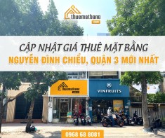 Cập nhật giá thuê mặt bằng Nguyễn Đình Chiểu, quận 3 mới nhất