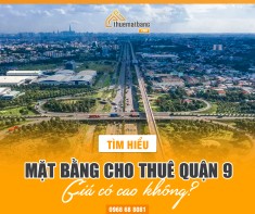 Mặt bằng cho thuê quận 9 giá có cao không?