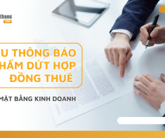 Mẫu thông báo chấm dứt hợp đồng thuê mặt bằng tiêu chuẩn