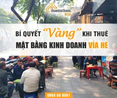 Bí quyết “vàng” khi thuê mặt bằng kinh doanh vỉa hè