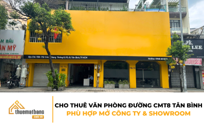 Cho thuê văn phòng đường Cách Mạng Tháng 8 Quận Tân Bình - mặt tiền đẹp, phù hợp mở công ty &amp; showroom